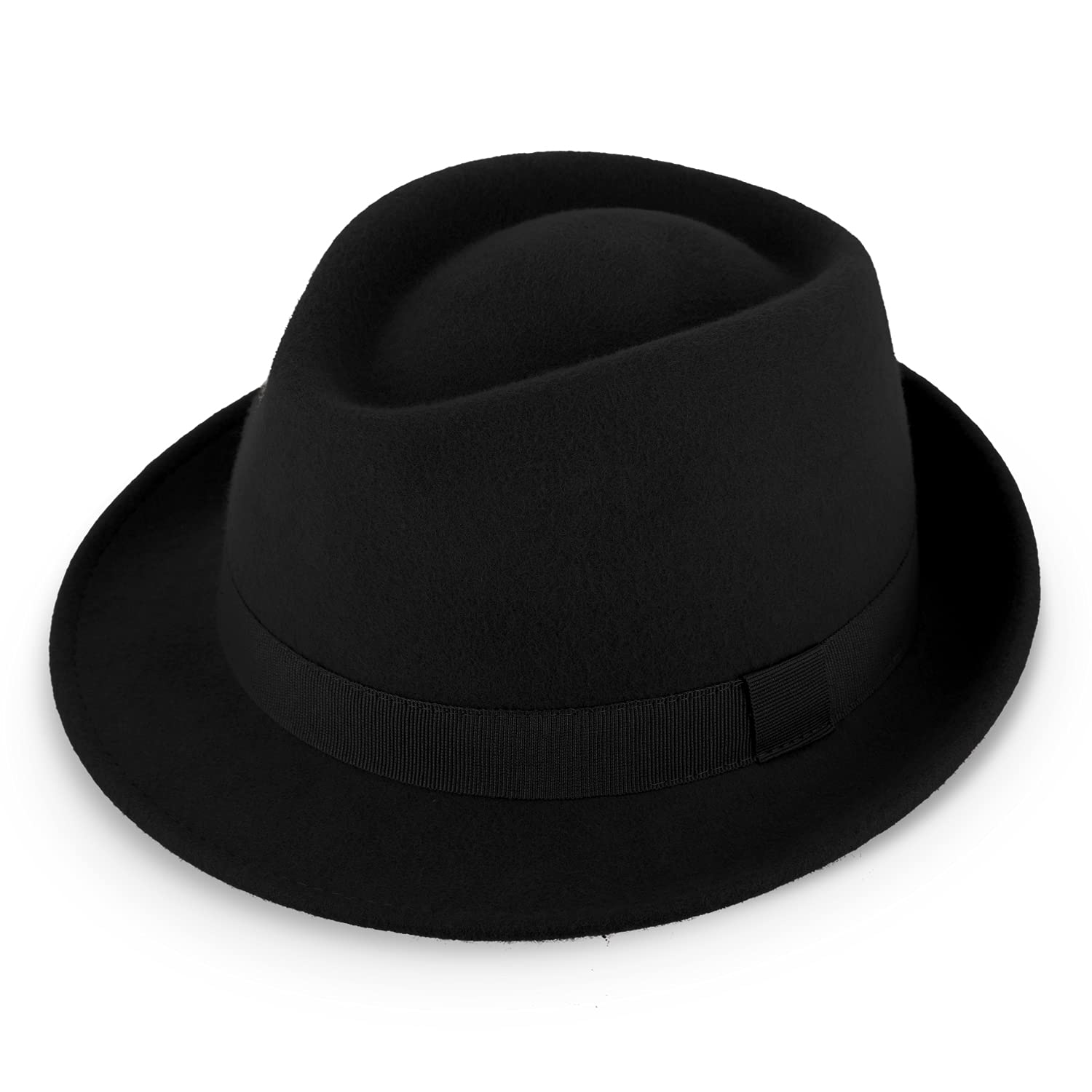 fiebig Miller Trilby Wollfilzhut | Filzhut mit gleichfarbigem Ripsband | Fedorahut Made in Italy