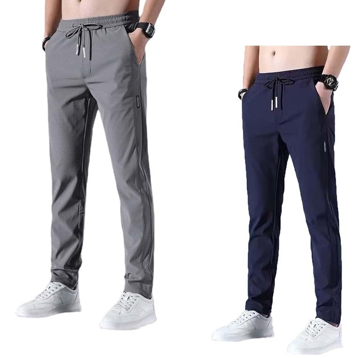 Jogginghose Herren Schnelltrocknend Chino Hose Männer Atmungsaktiv Freizeithose Männer a Sporthose Alltag Stoffhose Leicht Elastischem Bund M-5XL