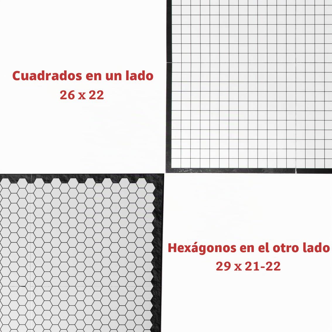Hexers XL Role Playing Game Board: Mat Alternative - Dungeons & Dragons DND Pathfinder RPG Compatible - 44''x34''- 1'' Squares & hexes - Foldable & Dry Erase
