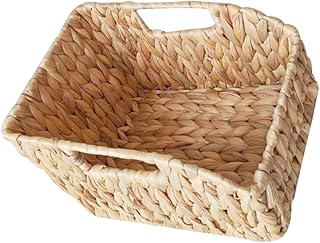 GRIRIW Atrapalhar Cesta De Organizador De Jacinto De Água Para Quarto Cestas De Tecido Suporte De Artigos Diversos Organizador De Tecido Cesta Conveniente Cesta De Mesa Cesta De