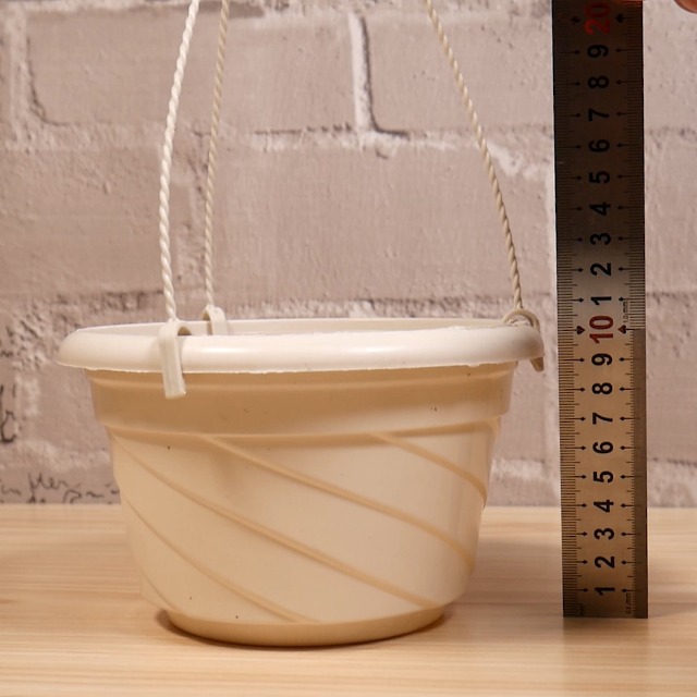 VIDELLY Lot De 4 Pots De Fleurs Suspendus En Plastique Avec Cha Ne~p113424396