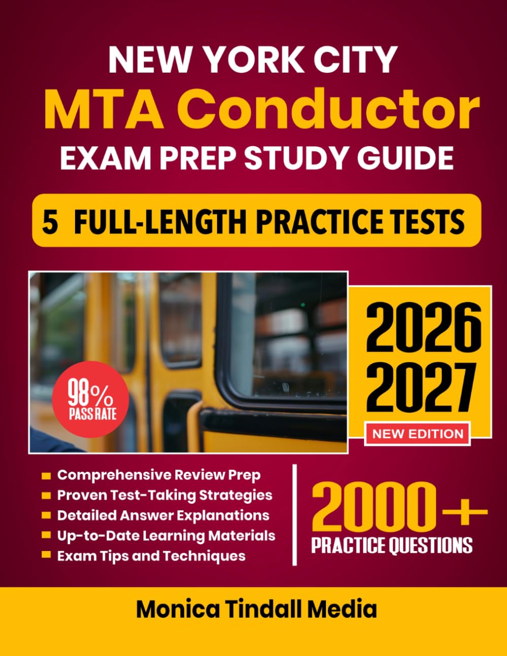 New York City MTA Conductor Exam Prep Study Guide 2026-2027: Complete Review, Proven Strategies, 5 Full-Length Practice Tests with Detailed Answer Explanations