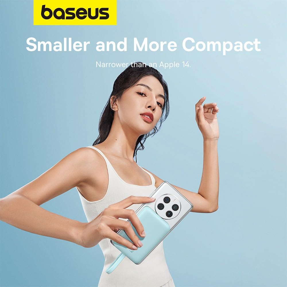 Powerbank Baseus magnetyczny mini 10000 mAh 30 W MagSafe (niebieski)
