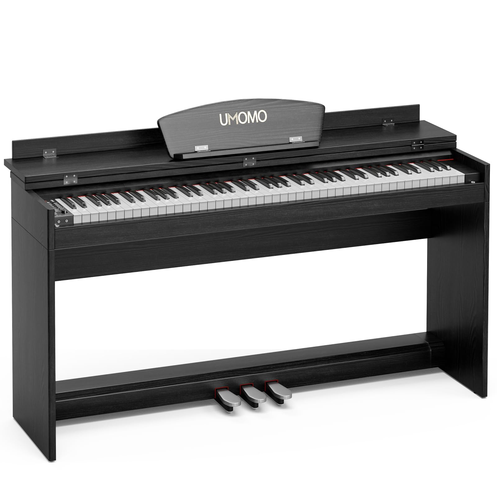 UMOMO 88 Key Digital Piano Keyboard with Piano Stand Full Size Electric Piano Headphone Jack 3 Pedal Electronic
