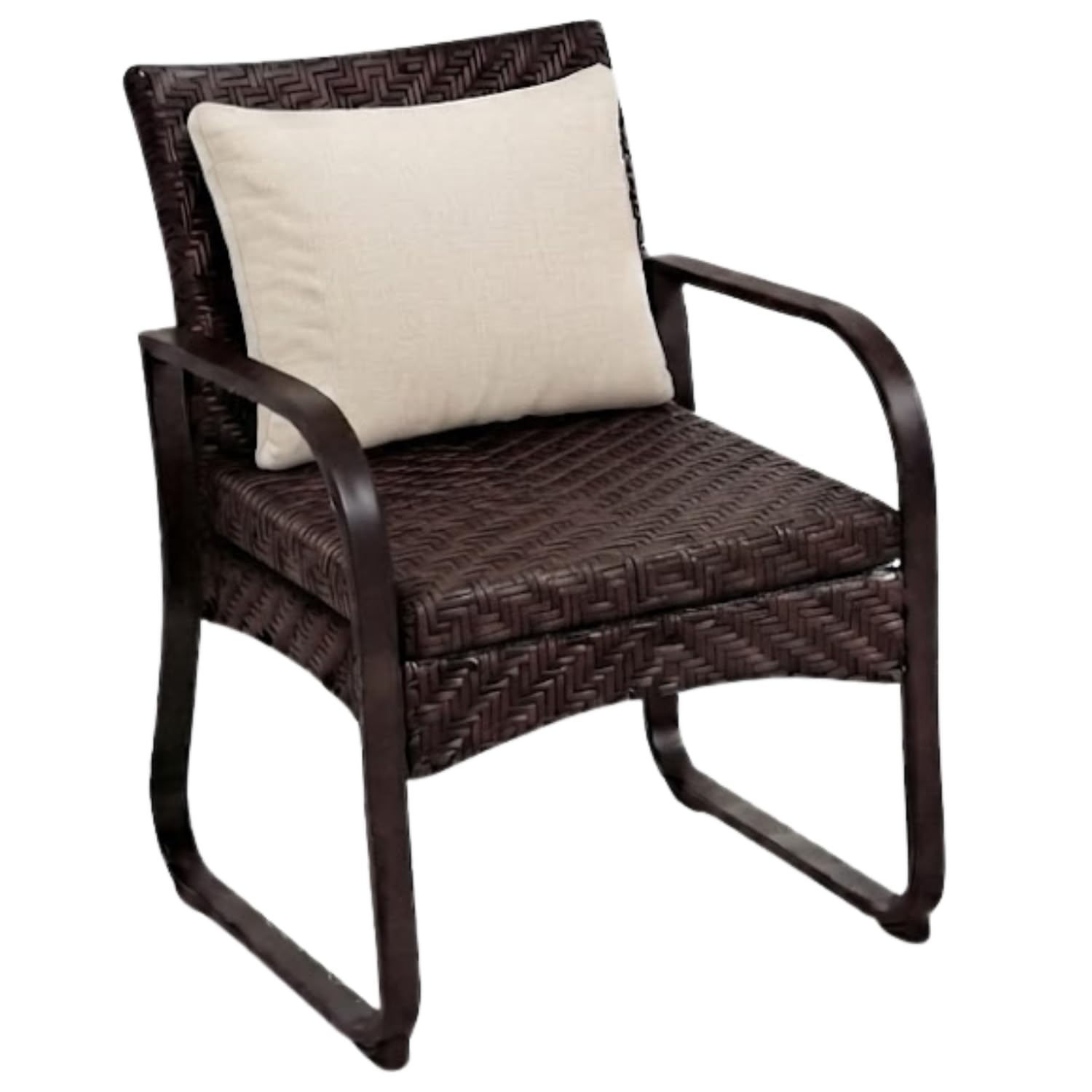 FOAM RANGE 2 Pieces Waterproof Garden Chair Seat Pads Thick Rattan Outdoor Seat Cushions Removable Zipped Cover, Patio Dining Chair Pads for Indoor & Outdoor Furniture Seat Pad (Sand, 60 ×40 ×10 cm) — image 1