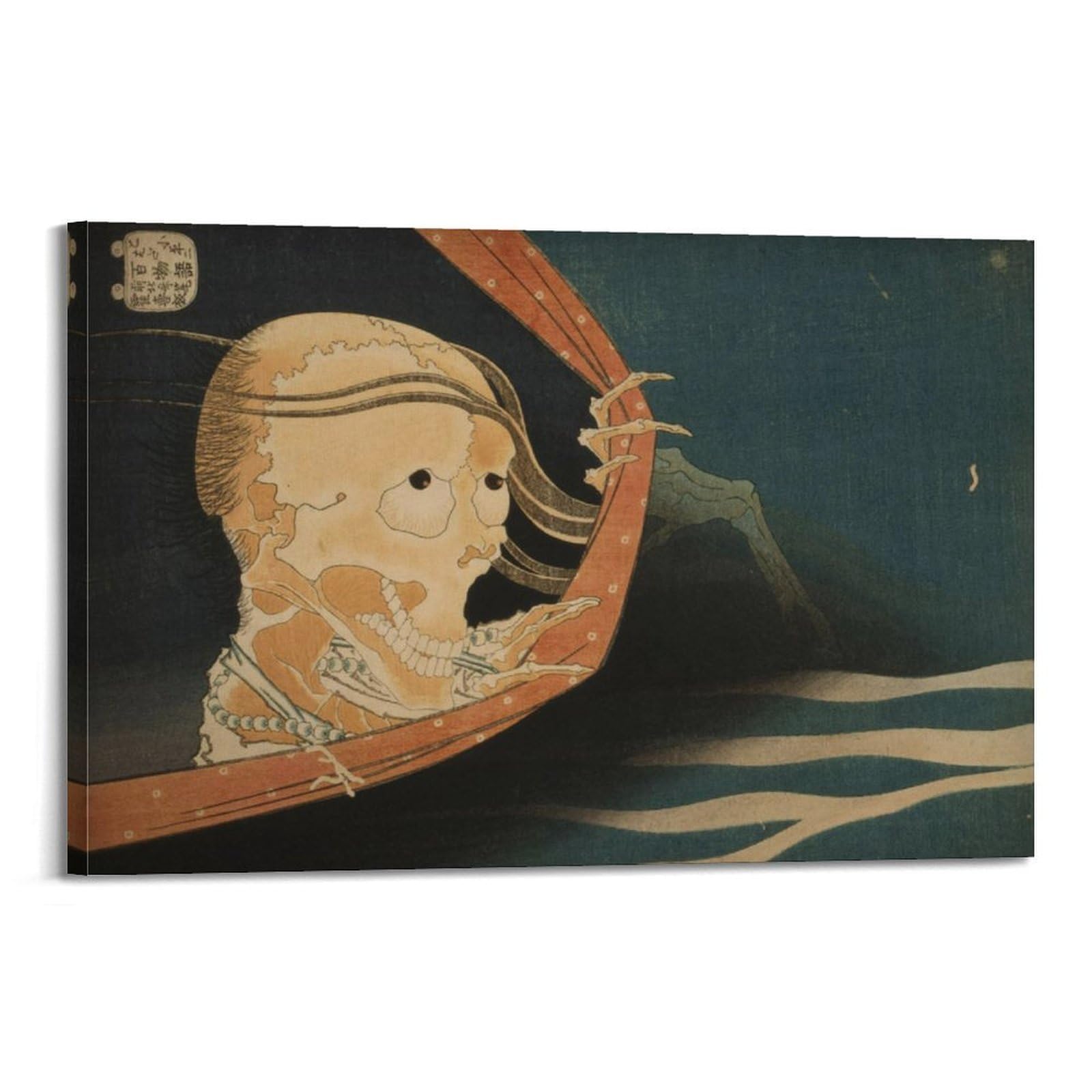 xiaoxiaoshen Hokusai Ghost Japanese Canvas Poster Wall Art Prints Room Aesthetic Murals Bedroom And Living Decorations 20x30inch(50x75cm)