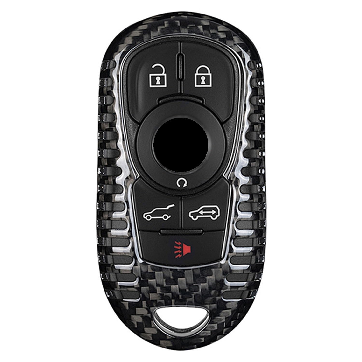 Coque de clé Buick GL8 en carbone véritable noir - Un cadeau idéal pour passionné auto - 7