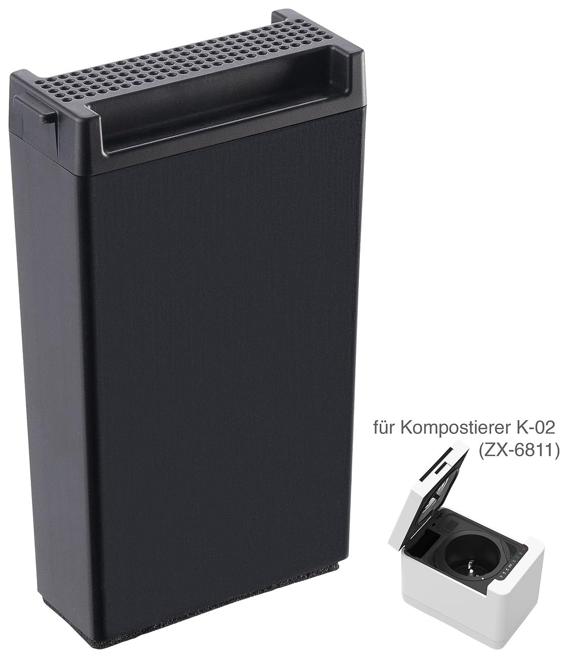 Rosenstein & Söhne Zubehör zu Küchen Komposter: 2er-Set Ersatz-Aktivkohlefilter für Kompostierer K-02 (Indoor-Komposter Elektrische, Kompostbehälter Küche, Geruch)