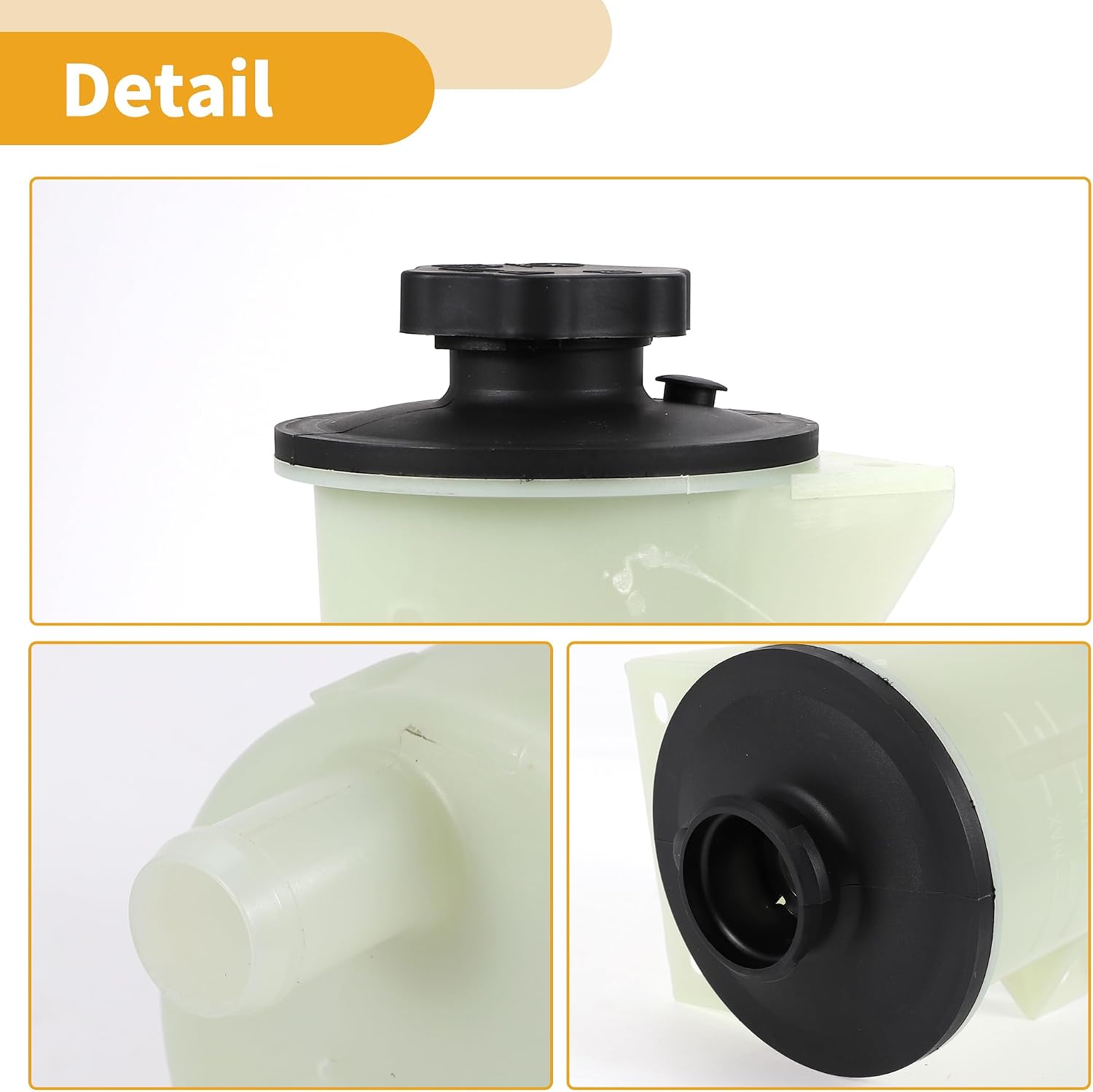 Power Steering Reservoir - Car Automotive Power Steering Tank - for Ford for Mustang 1996-2004 Plastic Beige - 1 Pc