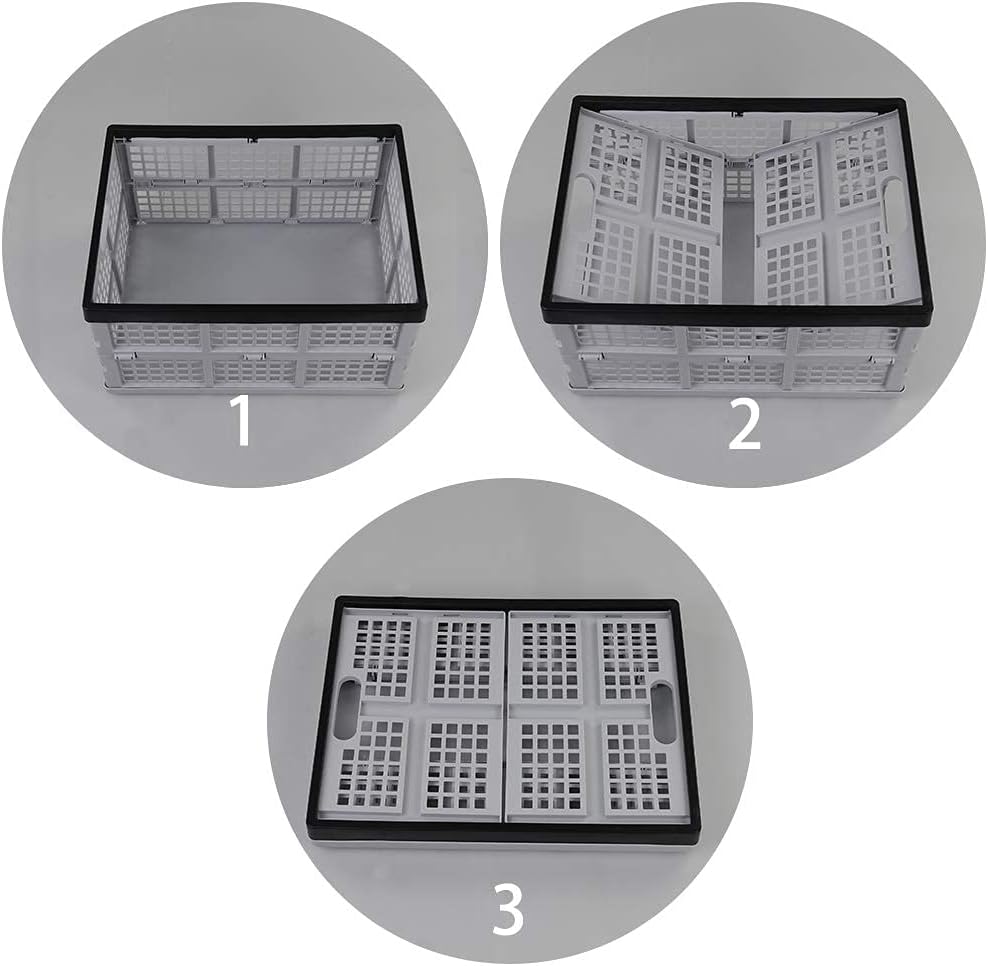 Ucake 34 L Foldable Plastic Collapsible Crate, Stackable Storage Crate, 3 Packs : Everything Else
