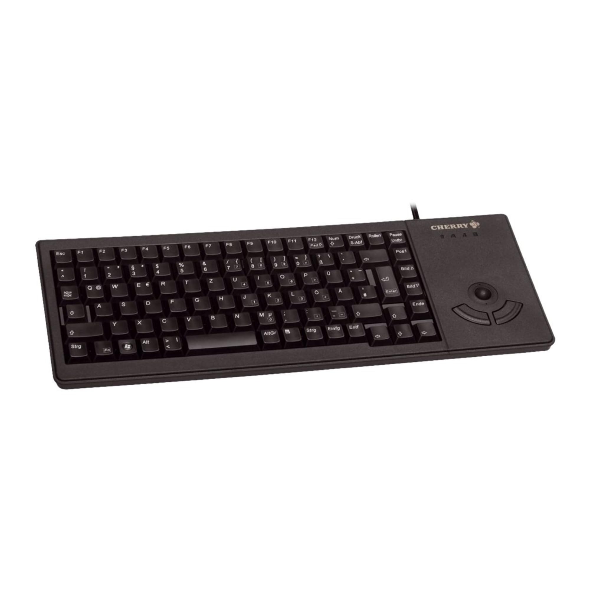 CHERRY G84-5400 XS, Tastiera Compatta con Trackball, Layout Italiano (QWERTY), Con Cavo (Connessione USB-A), Interruttori Meccanici ML, Nero