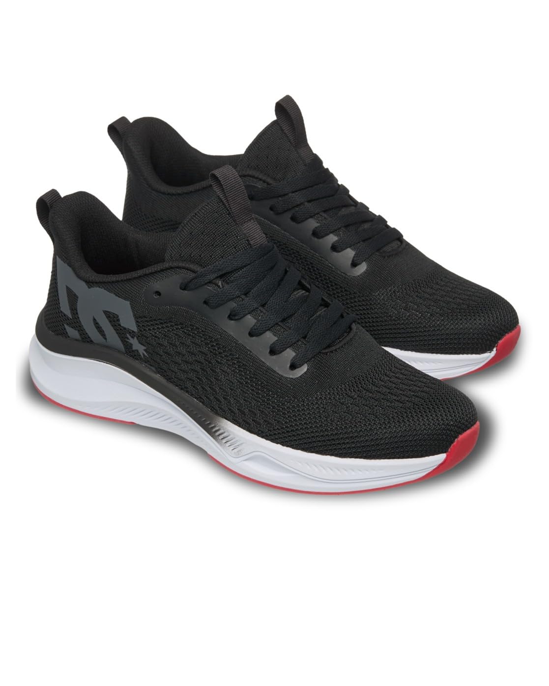 DC Shoes Men's Roammax Sneaker, Black Red, 6.5 UK