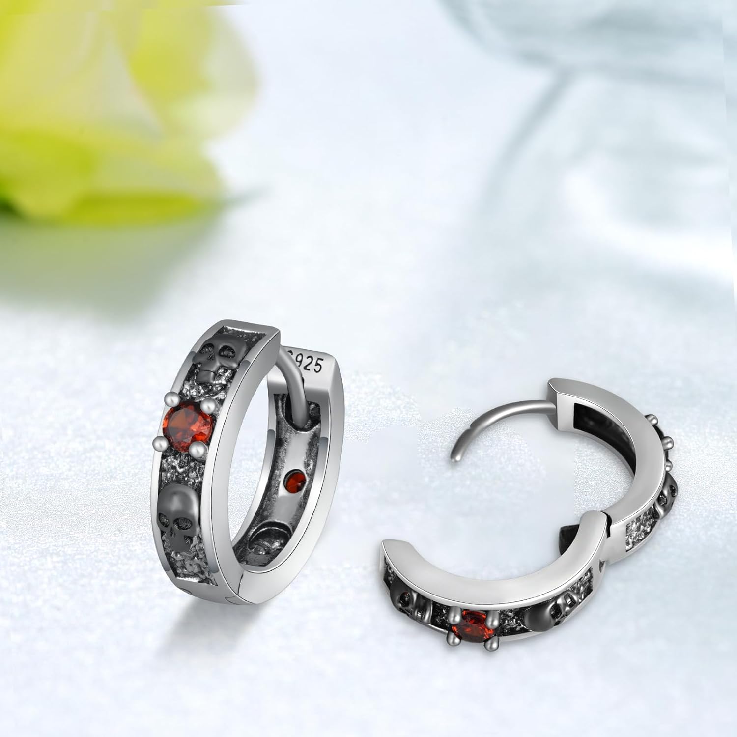 Gothic Earrings for Women 925 Sterling Silver Skull Earrings Goth Earrings Gothic Jewelry Gifts for Women Men - Image 3