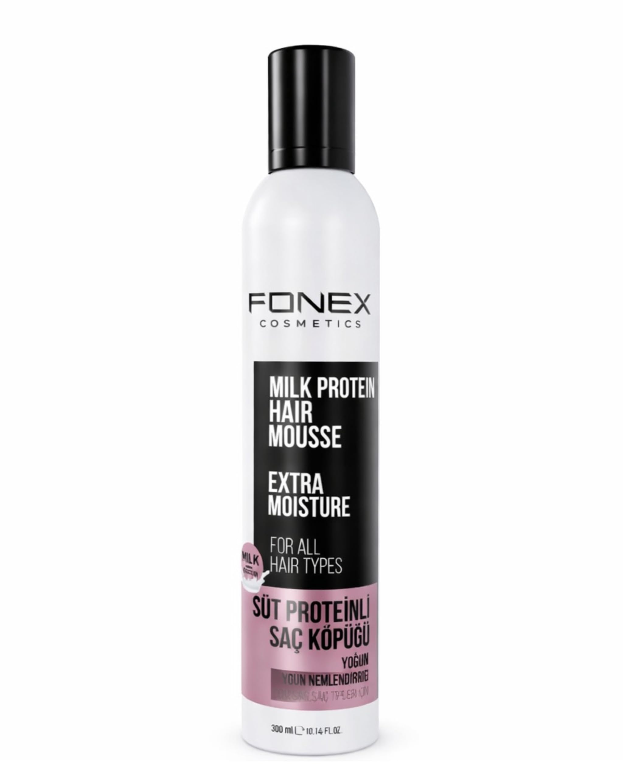Fonex pianka do włosów – pianka do włosów 300 ml – pianka do włosów zapewnia bardzo mocne trzymanie i objętość – zapobiega puszeniu się włosów bez pozostałości (białko mleczne)