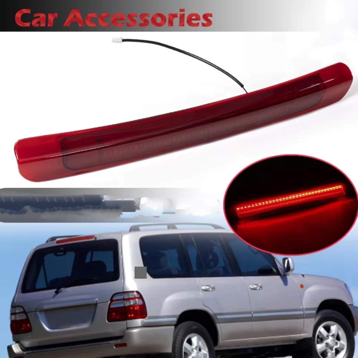 Compatible With For LX470 UZJ100 1998-2007 サードテールブレーキライト ストップ警告灯 リ