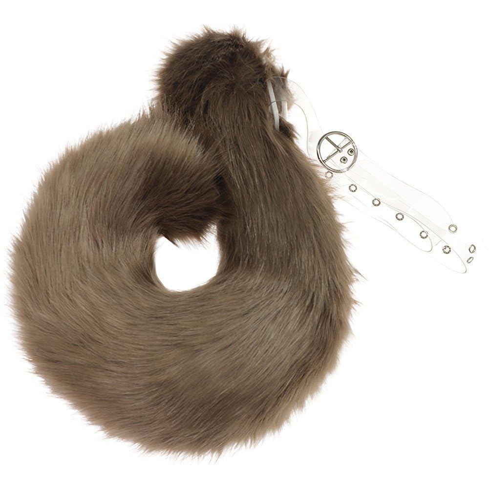 Baokuan Tail Costume Accessory For Kids And Adults, Brown Furry Halloween Animal Costume Cosplay Accessories