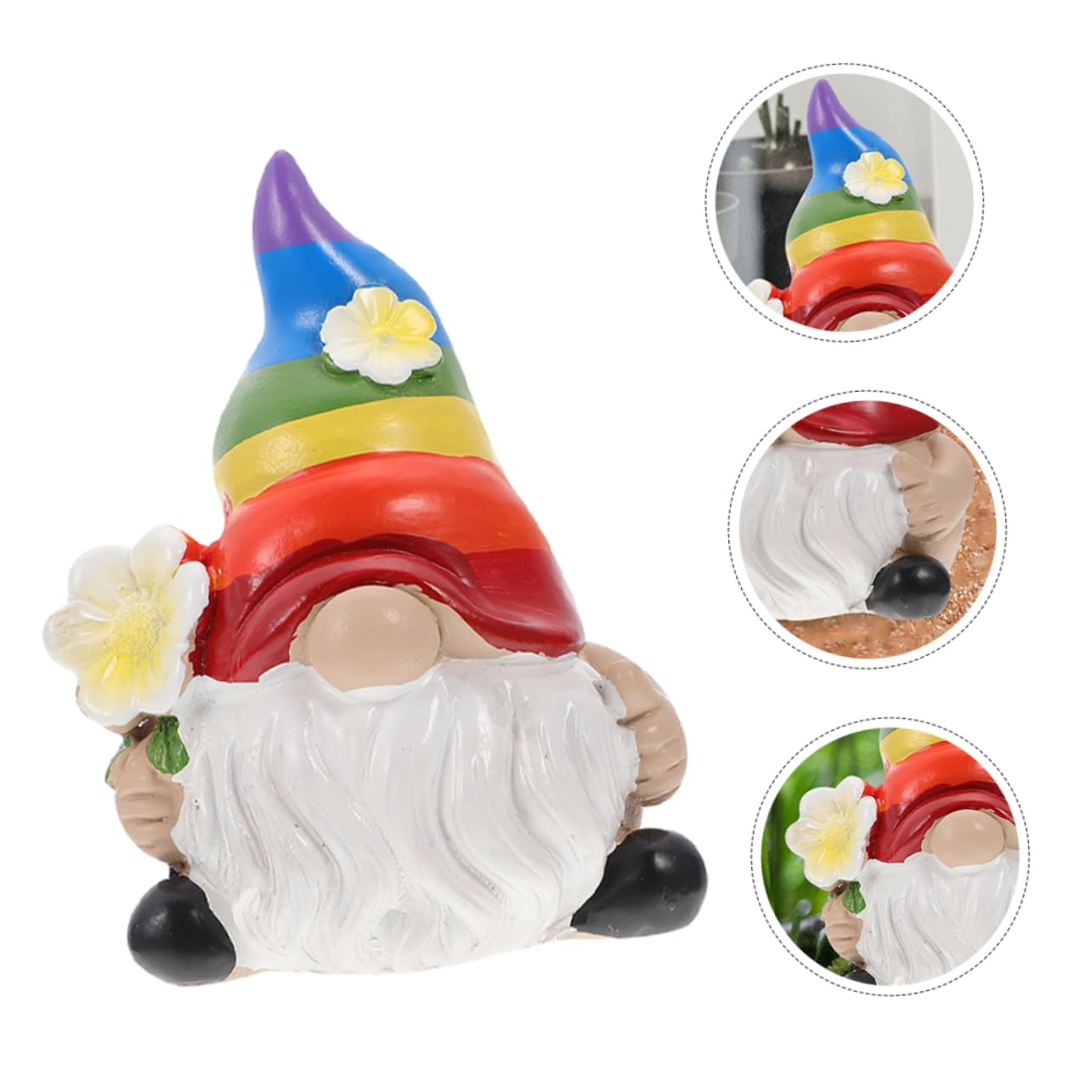 Toyvian 4 Sätze Gartenzwerge Figuren Deko Für Garten Handgefertigte Harzstatue Geschenkidee Für Gartenliebhaber Und Tragbar Für Außenbereich 2 Stück * 4
