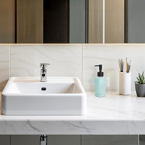 Miniatura 2 de Recipiente vacío de vidrio recargable con dispensador de jabón de manos con bomba de plástico a prueba de óxido, dispensador de jabón líquido de 9.3