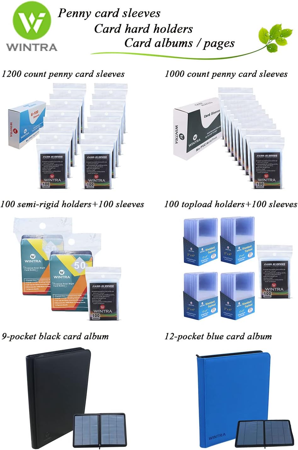 800 Count Ultra Clear Penny Card Sleeves,2-5/8 x 3-5/8'' Soft Card Protectors for Baseball Cards and Other Sports Cards