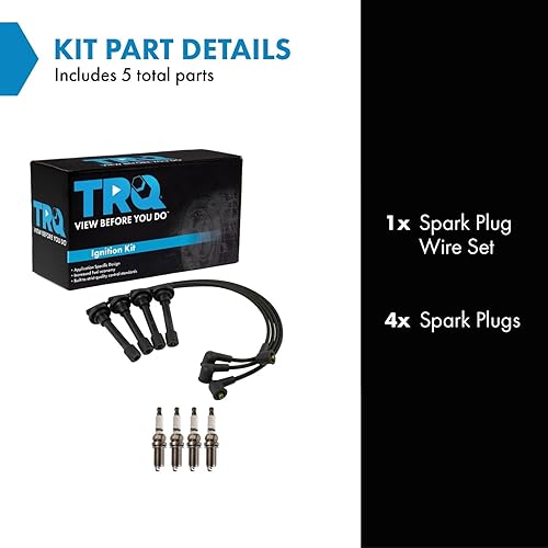 Miniatura 142 de TRQ Kit de bujías de 5 piezas de bujías de iridio compatibles con Chevrolet Aveo 2004-2008 Aveo5 2004-2008