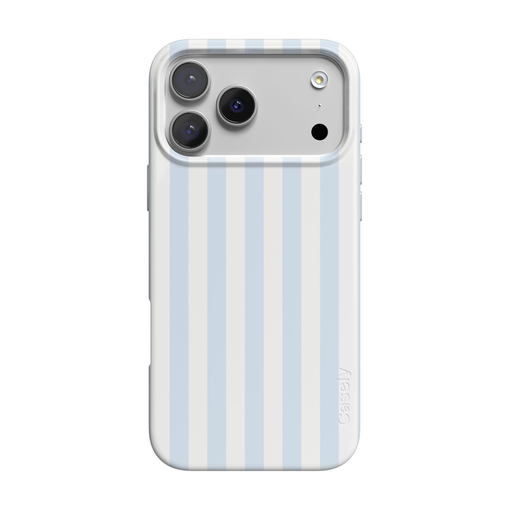 Casely iPhone 18 Pro Case | Sunday Best | Blue Stripes | Compatible with MagSafe | Classi…