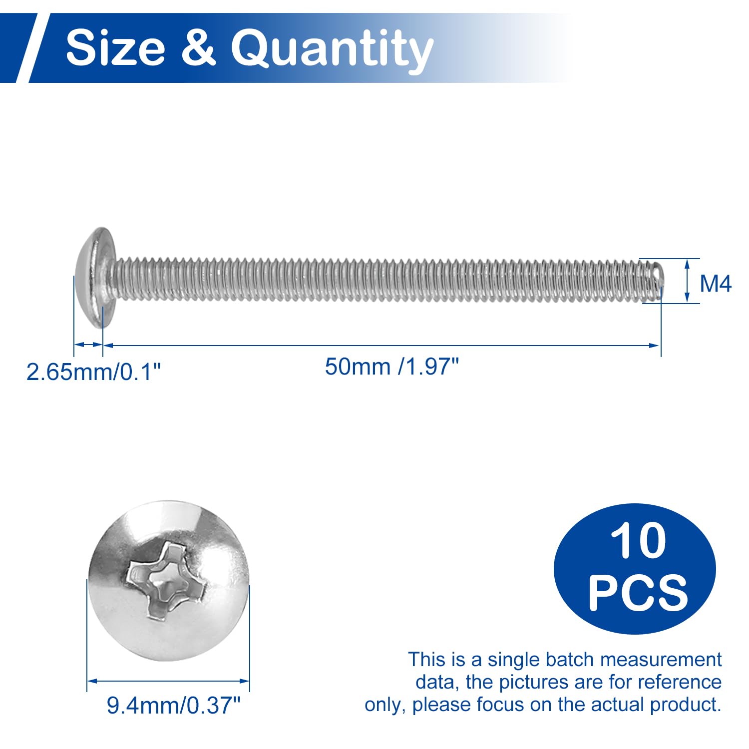 ZONSANTA ISO7380 M2 M2.5 M3 M4 M5 M6 304 A2 Rotonda In Acciaio Inox 304