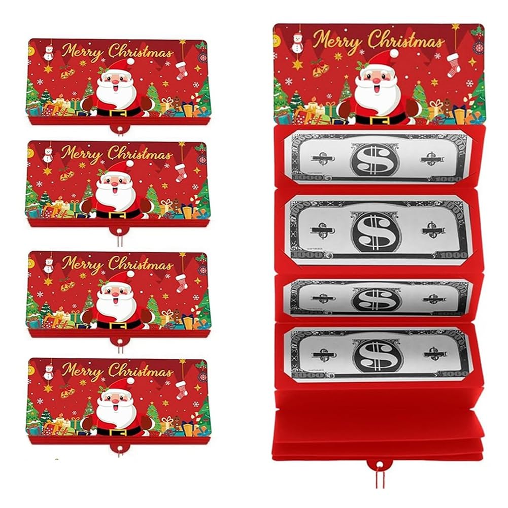 IJSDNVJNDX For Xmas Money Holder 5pcs Christmas for Cash with 10 Slots Surprise Envelopes for Xmas Party