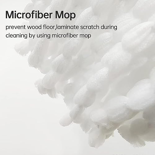 Miniatura 4 de Paquete de 4 cabezales de repuesto compatibles con la mopa giratoria O-Ceda EasyWring, repuesto de mopa giratoria de microfibra, fácil limpieza,