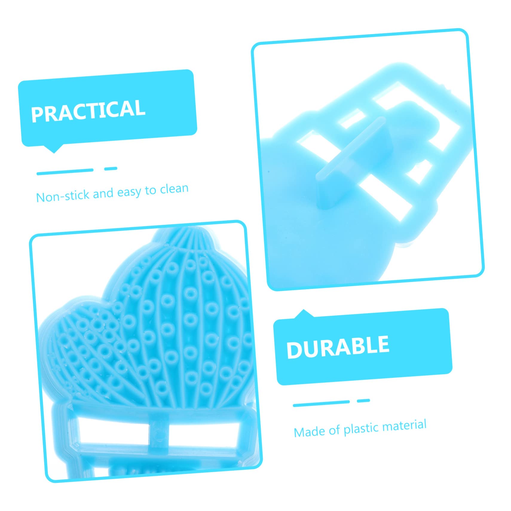PRETYZOOM 30 STK Kaktus Schimmel Keksform Keksausstecher Selber Machen Schokoladenkekse Set Zur Herstellung Von Tonohrringen Kleine Keksform Gebäckschneider -Set Plastik Sky-Blue