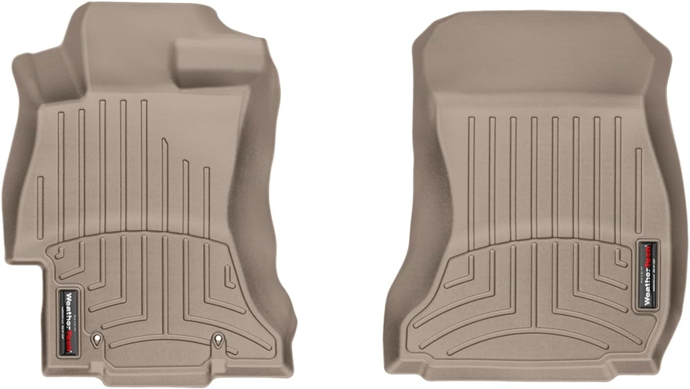 WeatherTech Custom Fit FloorLiners for Subaru Crosstrek, Impreza, WRX STi - 1st Row (444391), Black