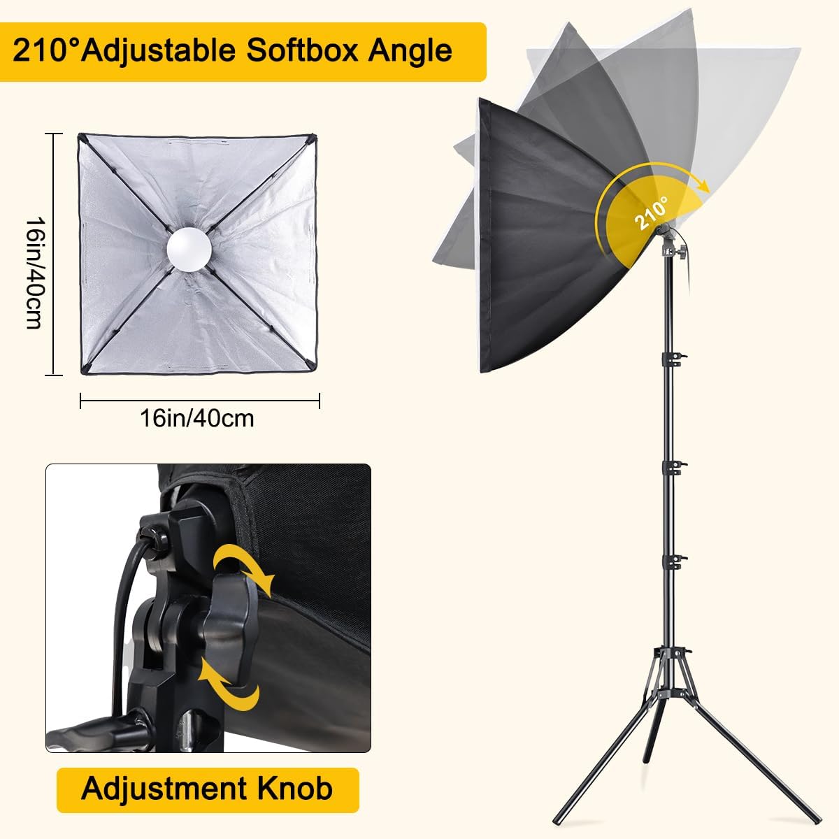 Photography Lighting Upgrade LED] Softbox Lighting Kit