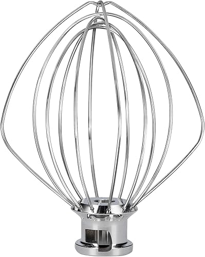 Accesorio de batidor de alambre, batidor de acero inoxidable para batidora de pie de cabeza inclinable KitchenAid, cuenco de 4.5 cuartos de galón,