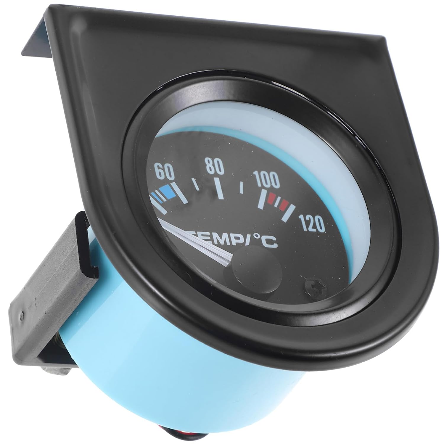 Mechanical Water Temp Gauge 52mm Aluminum Alloy Temperature Meter 40-120℃ for Car and Boat Water Tank Monitoring