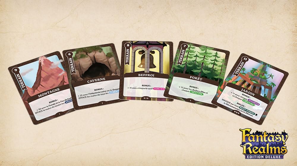Don't Panic Games | Fantasy Realms édition Deluxe | Jeu de société | À partir de 14 Ans | 3-6 Joueurs | 20 Minutes