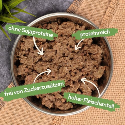 Lecker.Pet® | 22 x 150 g Josie's Feine Paté Reich an Kalb Hunde Nassfutter | Hochwertiges Hundefutter | Natürlich & ohne Zuckerzusätze | Reich an Proteinen & Fleisch | Getreidefrei & Glutenfrei
