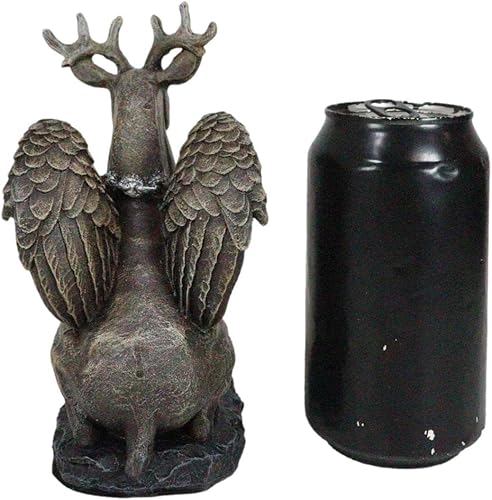 Miniatura 8 de Ebros Gift Figura decorativa coleccionable de Pegaso con cuernos de ciervo con alas sentadas en una postura estoica, 6.25 pulgadas de alto, leyendas