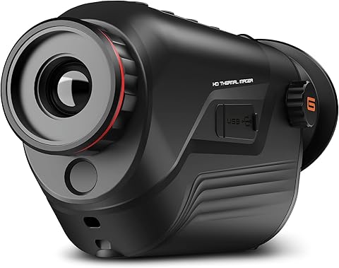 Monocular Portátil GOYOJO para Imágenes Térmicas, Lente Focal de 15 mm, Resolución 256 x 192 (25 Hz), Conectividad Inalámbrica Incorporada, 6 Paletas de Colores para Cada Explorador (15 mm)