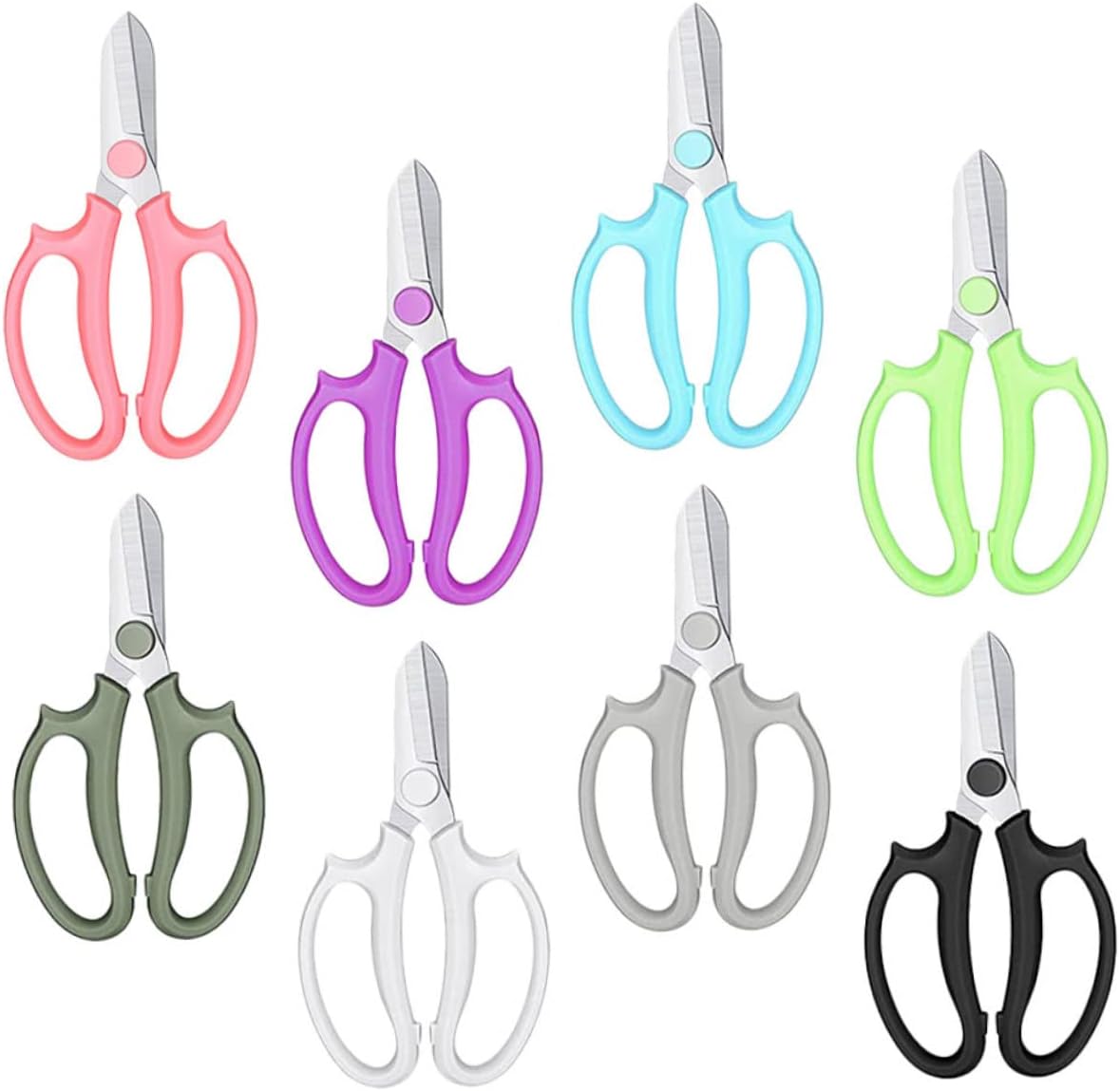 8pcs Multifunctional Flower Pruning Scissors Lightweight Garden Trimming Shears for Easy Flower Arrangement for Potted Plants Hedges and Orchards