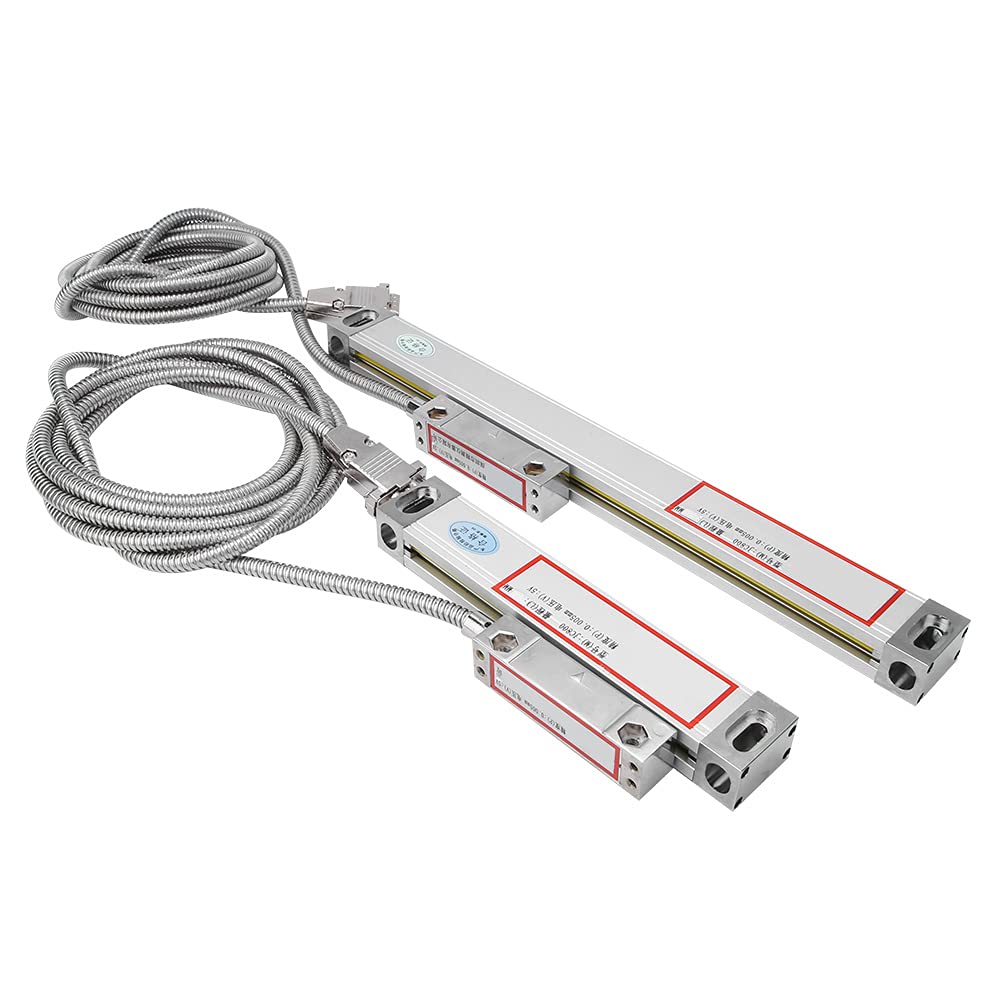 Linear Skala Gitter Lineal Aluminiumlegierung Hochgenauiges Messwerkzeug für JCS900 2AE 3AE Digitale Display -Mahlen -Drehmaschine mit Montagezubehör 0 300 mm 0 450mm (Striche 300 mm und 450 mm)