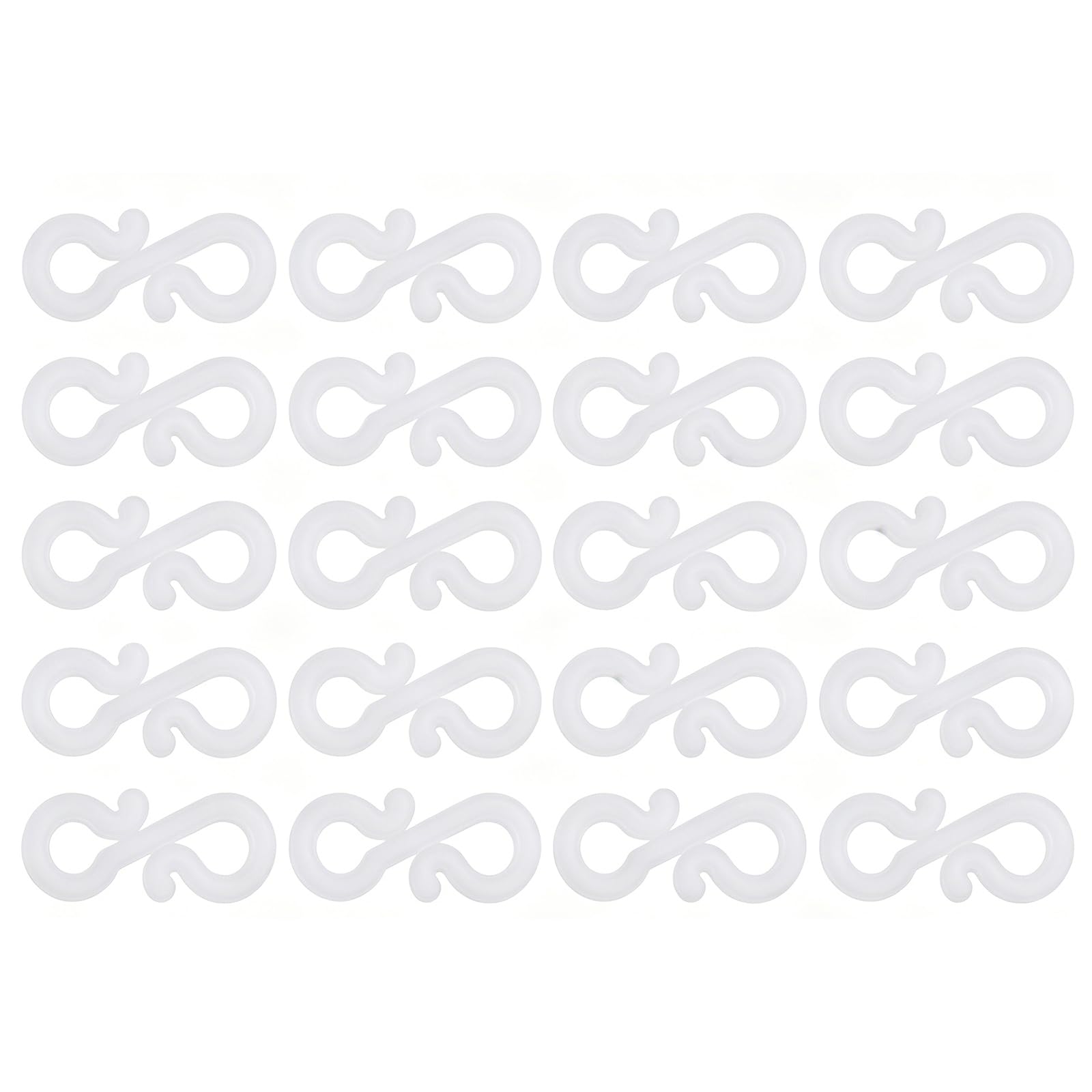 100PCS Plastic Gutter Hooks for Outdoor Lights, White S Clips for Gutters