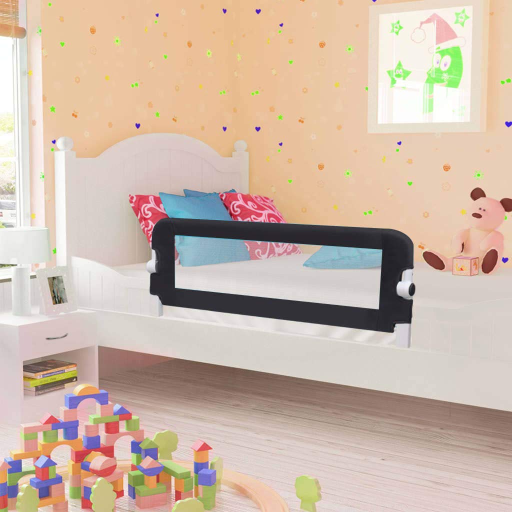 Sponde Letto di Sicurezza Bambini Grigio 102x42cm Poliestere,Bebè e Bimbi,Sicurezza Bebè,Barriere Letto per Bam bini-10166