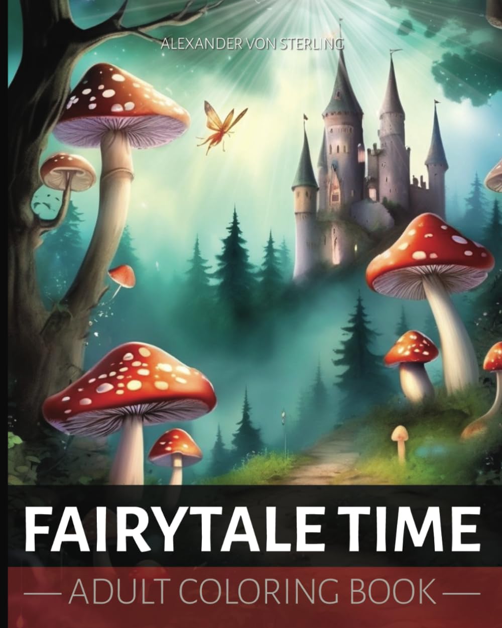 FAIRYTALE TIME - Adult Coloring Book: Fantasy Designs of Magical Fairies, Mythical Creatures, brave Heroes, Enchanted Mushroom Landscapes and ... and Relaxation (Adult Coloring Books)