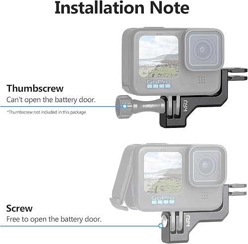 Miniatura 6 de HSU 90 grados de aluminio vertical soporte adaptador codo montaje para gopro hero 131211109 negro