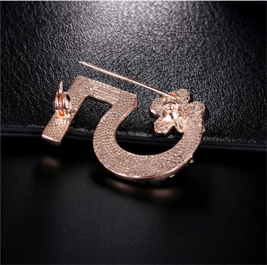 Brooch Brooch Pins and Broochs Pin Rhinestones Breastpi Number Brooch Corsage Scarf Pin Fashion Flower Broochs for Women Pin Rhinestone
