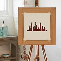 Vista 5 de MAYJOYDIY Plantilla de la ciudad de Nueva York de 11.7 x 8.3 pulgadas, plantillas de construcción de ciudad, estatua de la libertad, plantillas