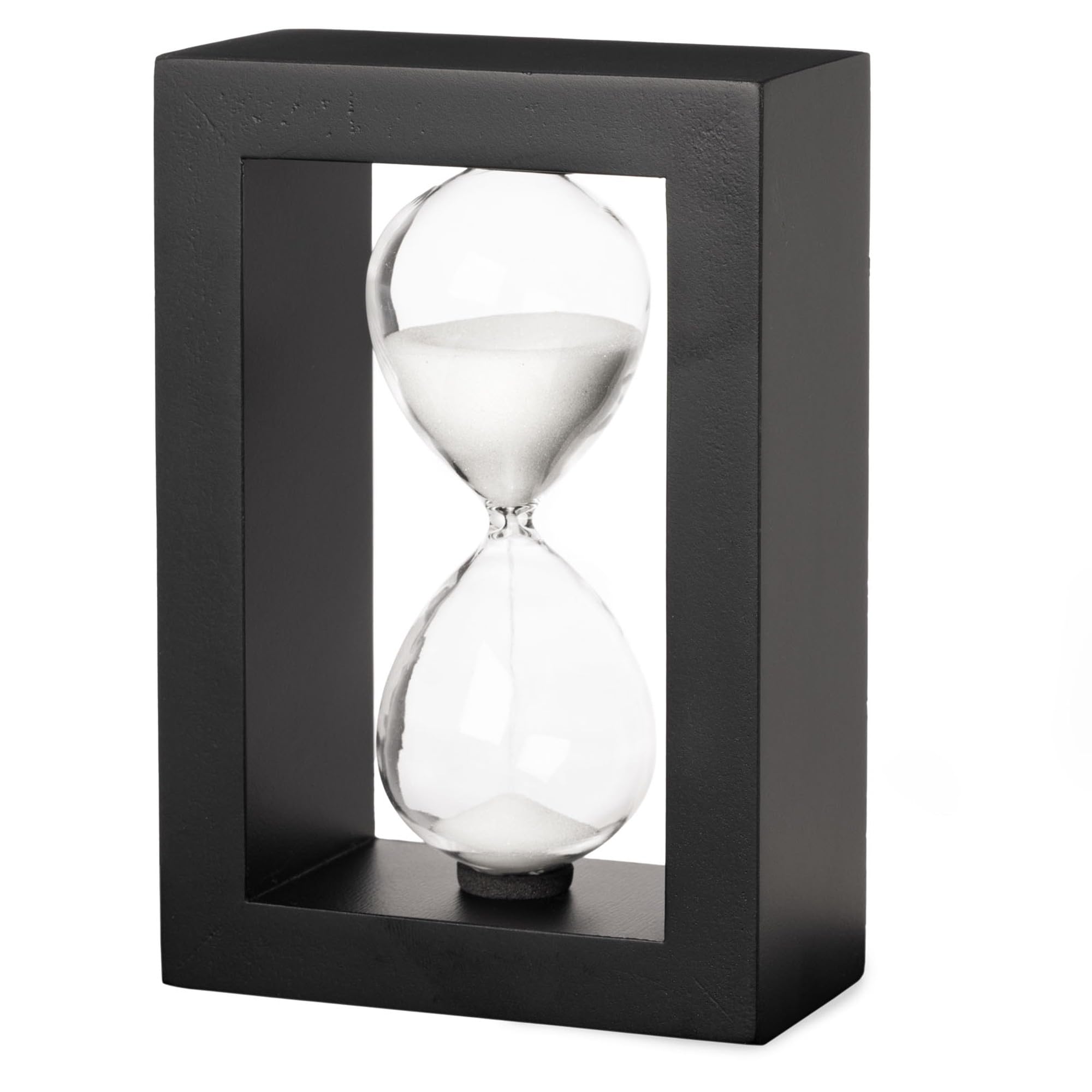 Clessidra Grande Fai Da Te In Legno Nero E Vetro – Vuota Riempibile Con Imbuto – 25 Cm – Decorazione Matrimonio, Fidanzamento O Casa Vintage - 2