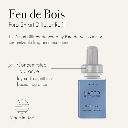 Miniatura 2 de LAFCO New York Pura - Recambio para dispositivo inteligente, Sea & Dune, paquete de 2, frasco que ofrece hasta 2 semanas de vida de fragancia,
