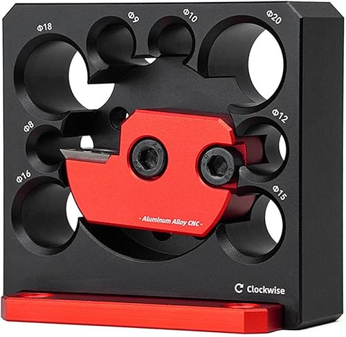 Plantilla para hacer clavijas, placa ajustable para hacer clavijas, 8 agujeros, taladro eléctrico, vara redonda, herramienta auxiliar de 0.315 in,