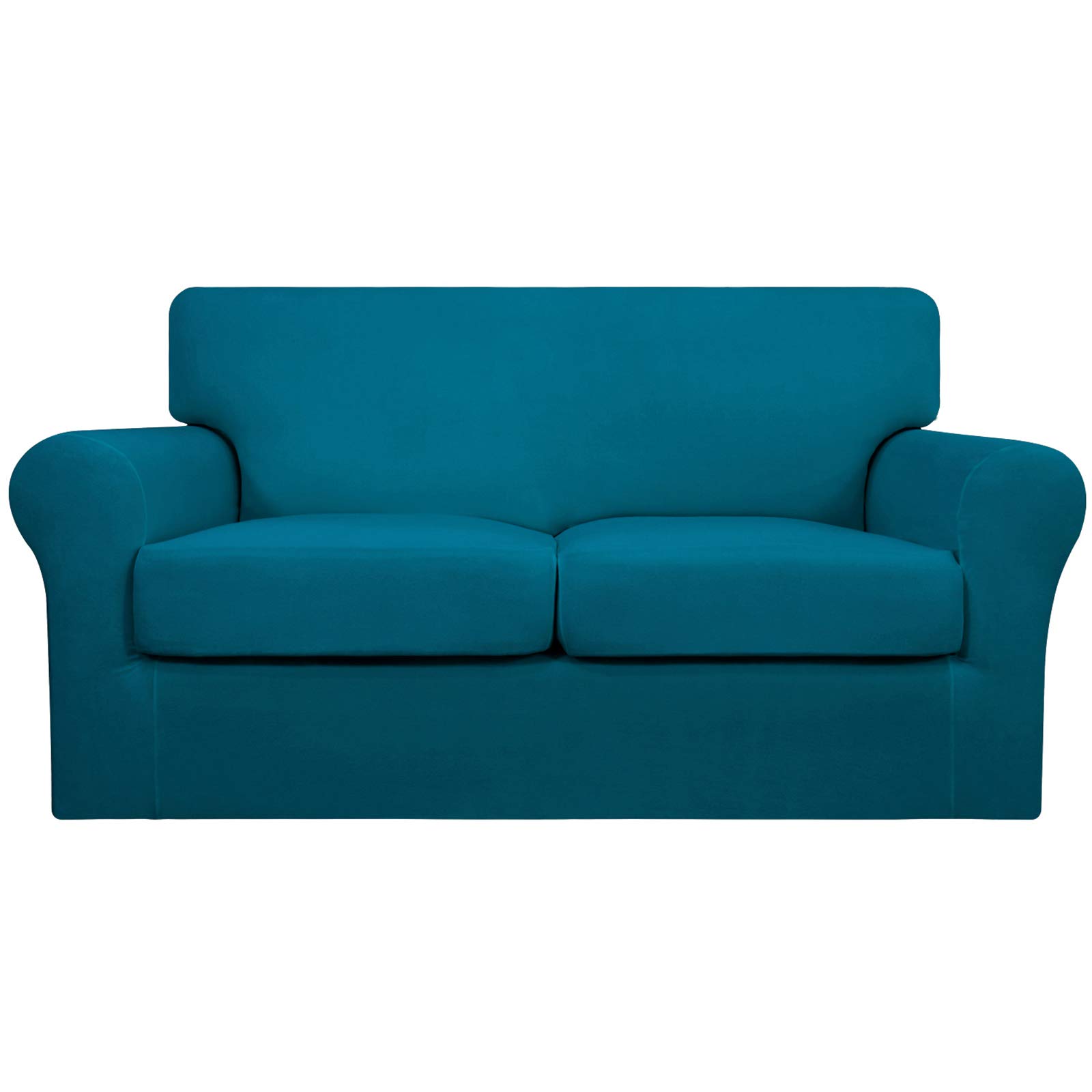 Easy-Going 3 Pieces Stretch Loveseat Couch Cover for 2 Cushion Washable