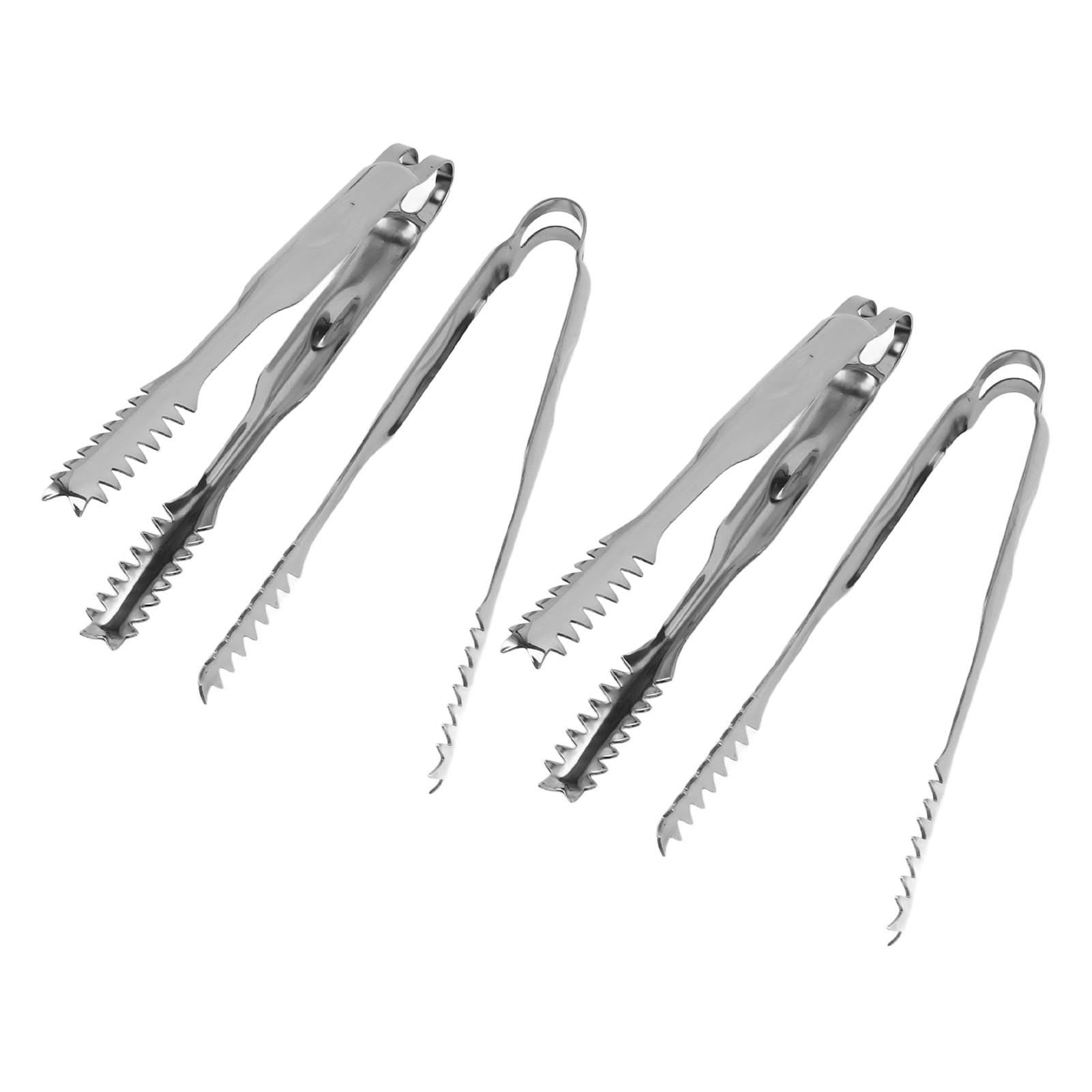 Pinzas para Hielo de Acero Inoxidable 17,6 cm, Pinzas Multiusos para Cocina, Parrilla y Barbacoa, Resistentes al Óxido